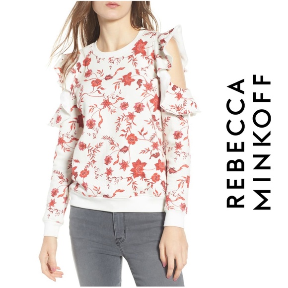 Rebecca Minkoff Gracie Cold Shoulder Sweatshirt - Picture 2 of 7